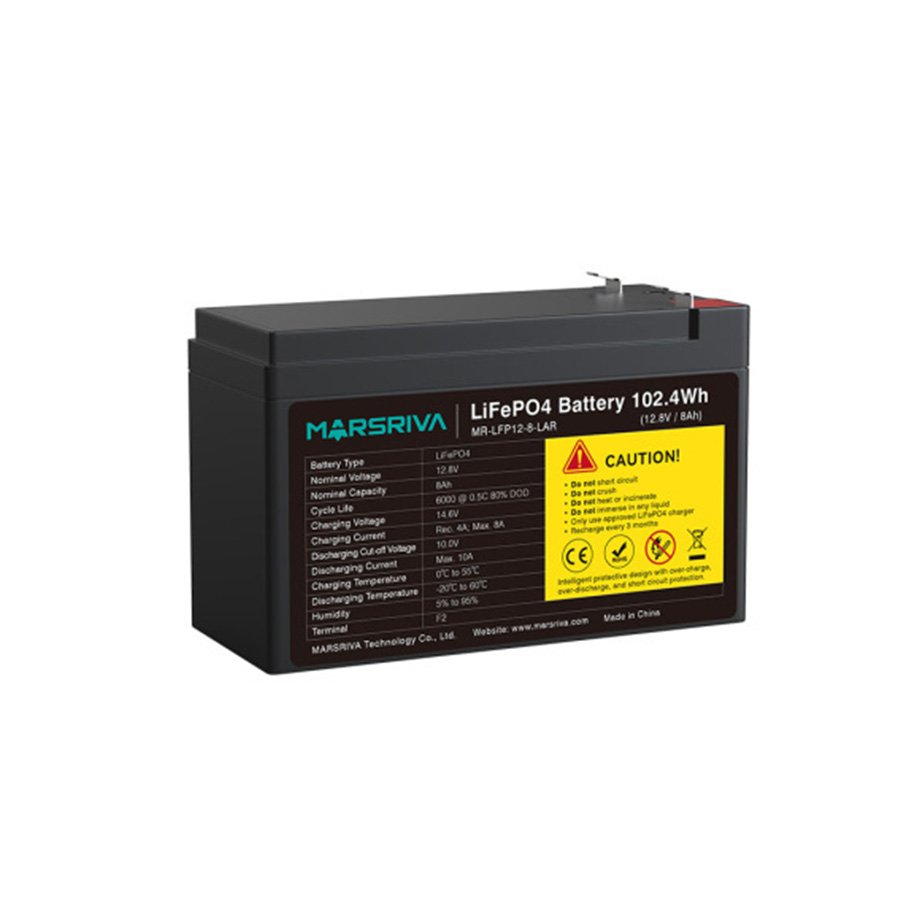 BATERIA DE LÍTIO LIFEPO4 12V/8AH 6000 CICLOS (MR-LFP12-8-LAR) — imagem 3
