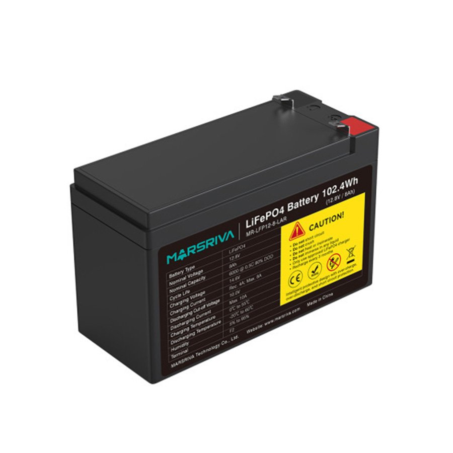 BATERIA DE LÍTIO LIFEPO4 12V/8AH 6000 CICLOS (MR-LFP12-8-LAR) — imagem 4