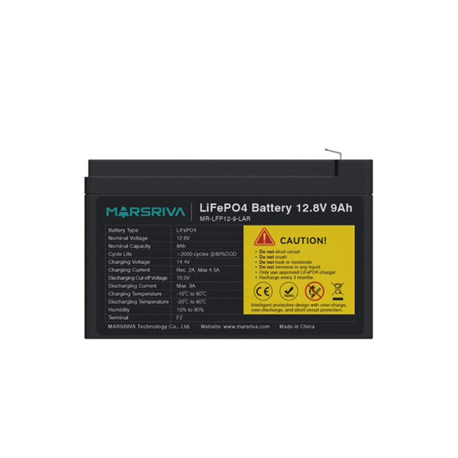 BATERIA DE LÍTIO LIFEPO4 12V/9AH 2000 CICLOS (MR-LFP12-9-LAR) — imagem 3