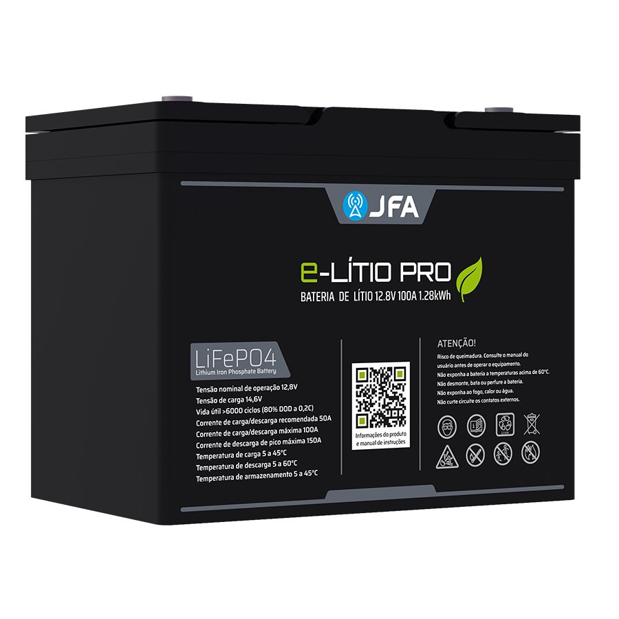 BATERIA ESTACIONÁRIA DE LÍTIO PORTÁTIL 12.8V/100A E-LITIO PRO LIFEPO4 — imagem 3