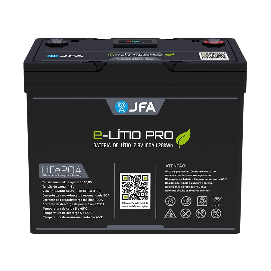 BATERIA ESTACIONÁRIA DE LÍTIO PORTÁTIL 12.8V/100A E-LITIO PRO LIFEPO4 — imagem 5