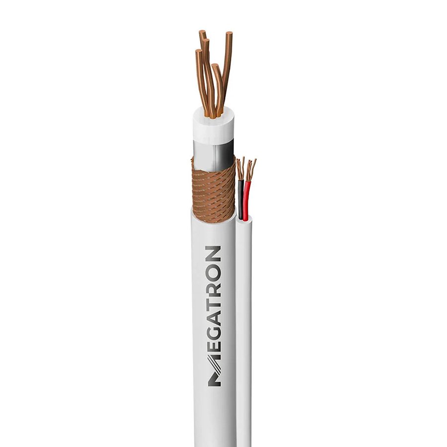 CABO COAXIAL RF 0.4/2.5 DBL + 2X26AWG – BRANCO (CX 100M)