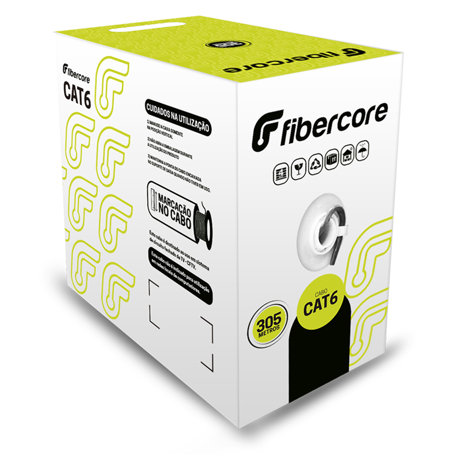CABO DE REDE CAT6 4P 24AWG