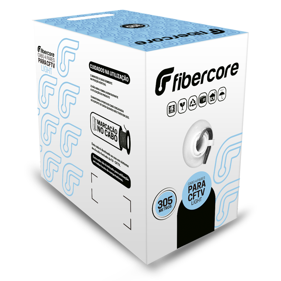 CABO DE REDE CFTV 4P 0.4MM 24AWG LIGHT