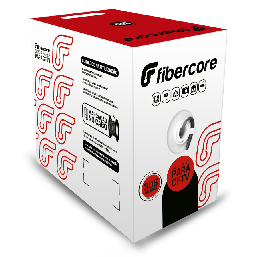 CABO DE REDE CFTV 4P 0.5MM 24AWG