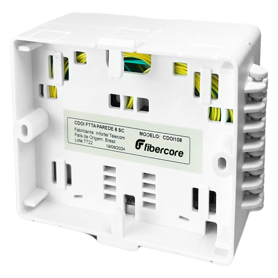 CAIXA DE DISTRIBUIÇÃO INTERNA BOX FTTA PAREDE 1X8 SC/APC (CDOI108) — imagem 2