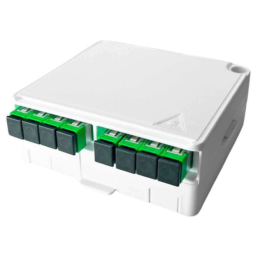 CAIXA DE DISTRIBUIÇÃO INTERNA BOX FTTA PAREDE 1X8 SC/APC (CDOI108) — imagem 4
