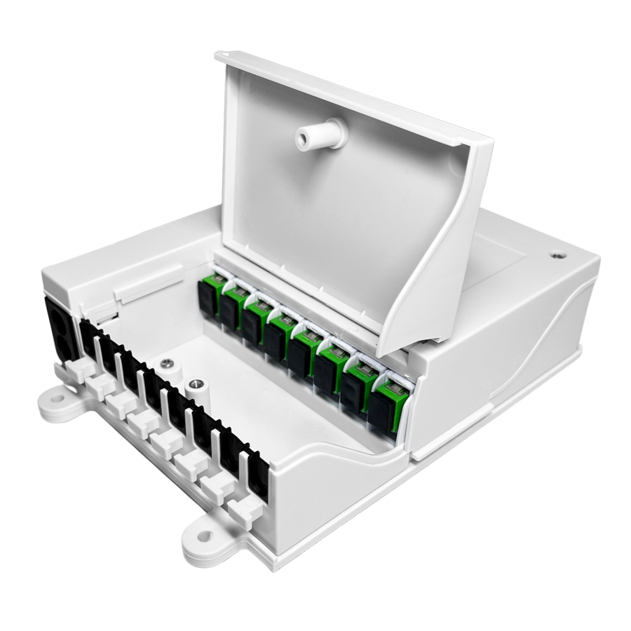 CAIXA DE DISTRIBUIÇÃO INTERNA BOX FTTA SC/APC 1X8 (OTB-P058)