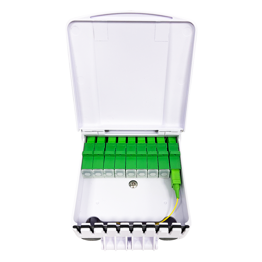 CAIXA DE DISTRIBUIÇÃO INTERNA (CDI) 9 ADAP SC/APC E SPLITTER 1X8 + PIGTAIL 1M G657A1