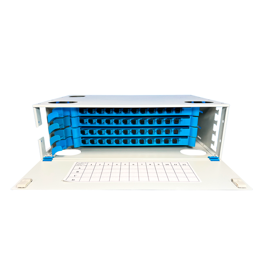 DIO CONECTORIZADO 48F SC/UPC – BRANCO C/ BANDEJA REMOVÍVEL (ODF-R48-SC)