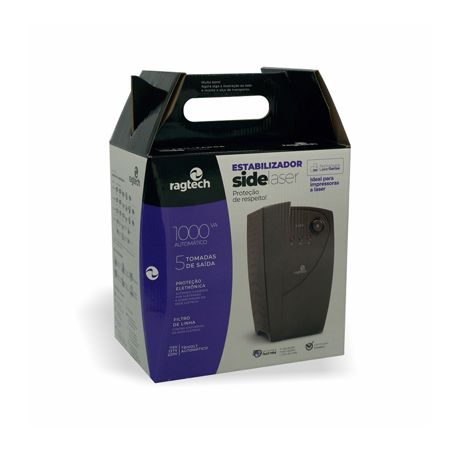 ESTABILIZADOR DE TENSÃO SIDE LASER SDL 500VN TI 60HZ (5T + VENT) ENTR. 115-127/220V SAI. 115V — imagem 2