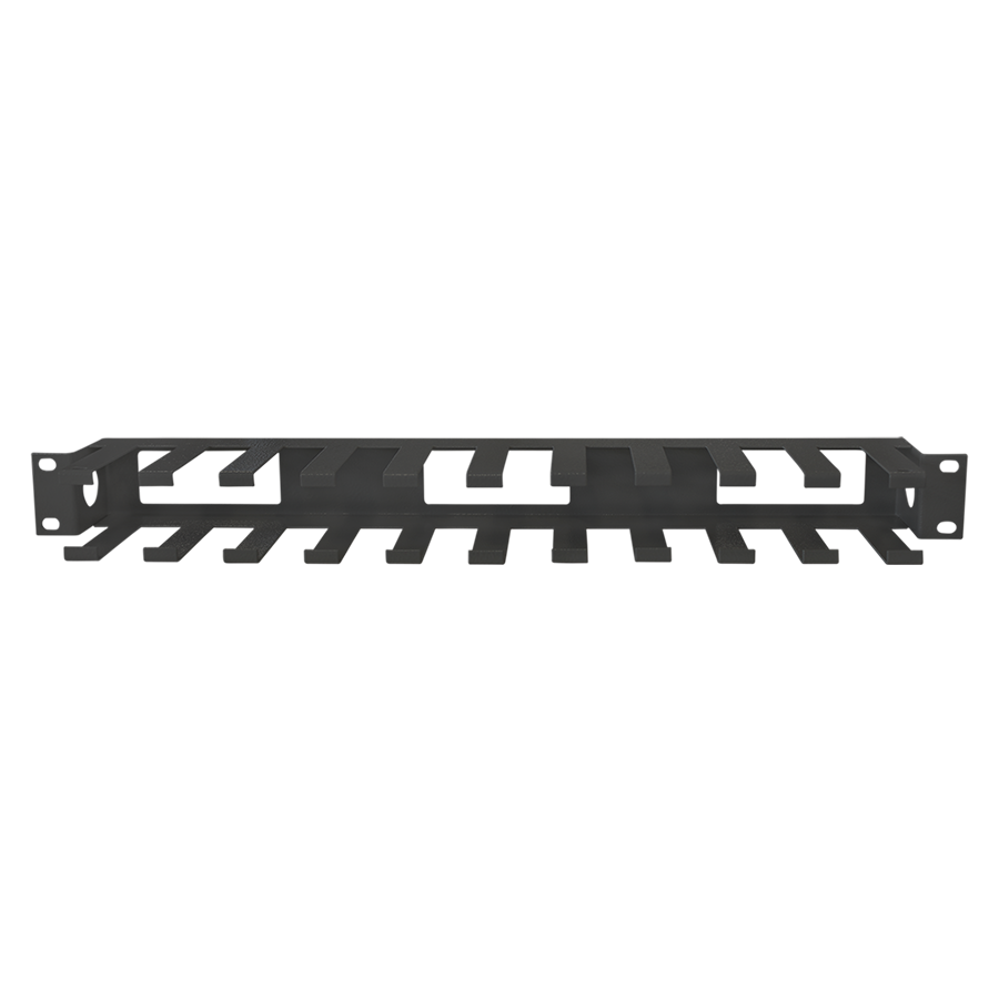 GUIA DE CABOS HORIZONTAL FECHADO 19″ 1U P90 C/ ABA — imagem 2