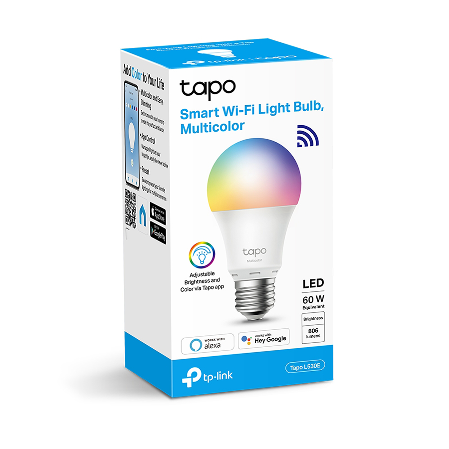 LÂMPADA INTELIGENTE WI-FI MULTICOLORIDA 806 LUMENS 8.7W (TAPO L530E)
