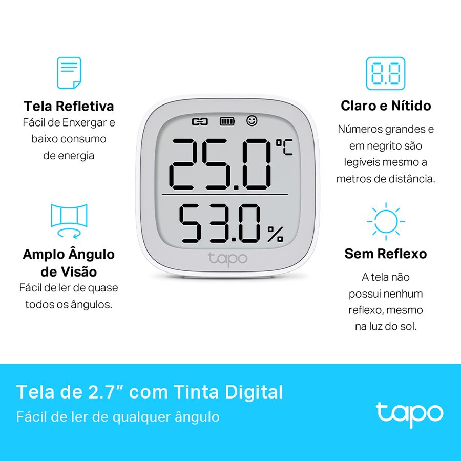 MONITOR DE UMIDADE E TEMPERATURA INTELIGENTE (TAPO T315) — imagem 4