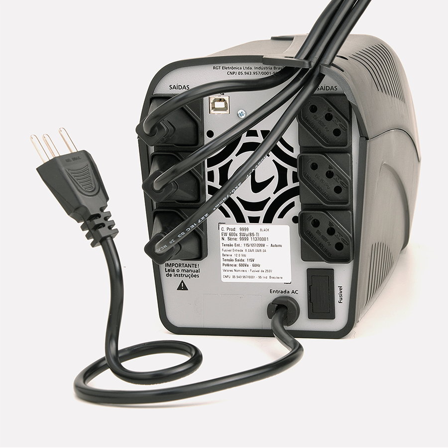 NOBREAK EASY WAY 700 CB-TI BLACK 60HZ ENTRADA 115-127-220V SAÍDA 115V — imagem 2