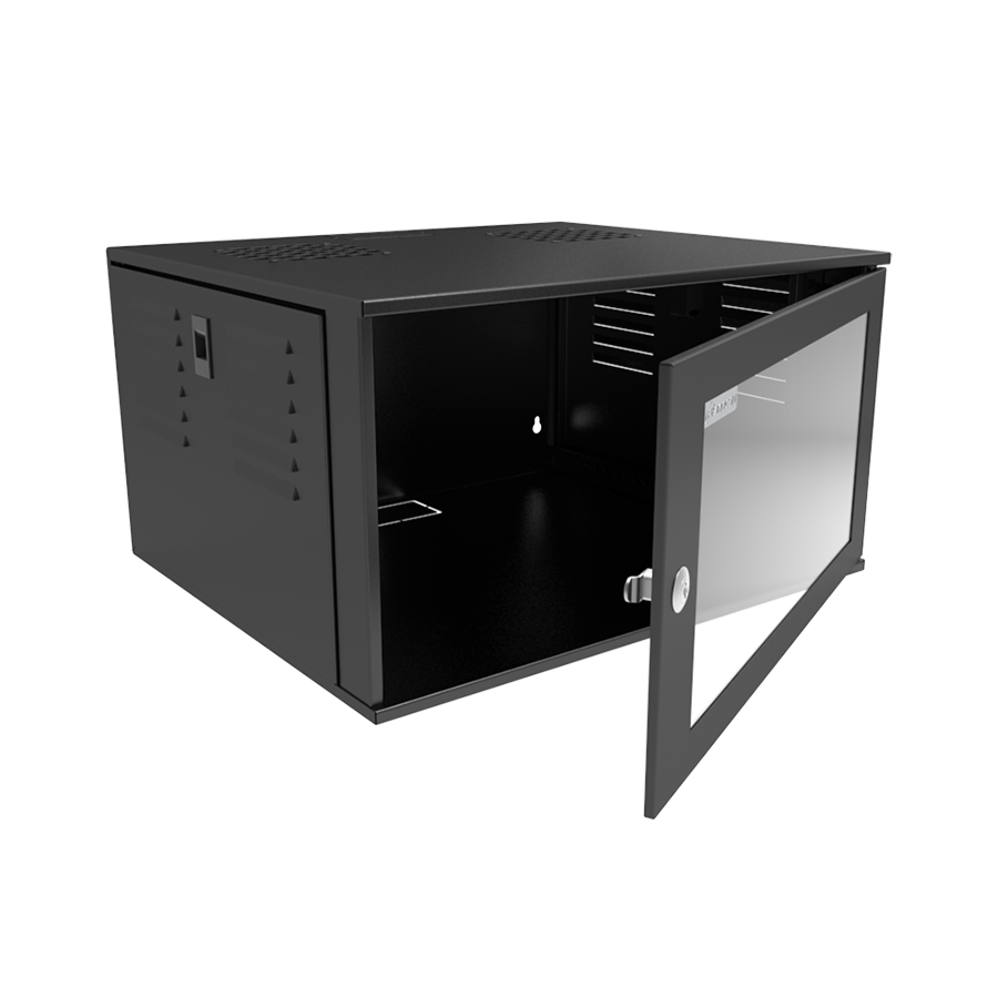 RACK PAREDE PORTA DE VIDRO 06U P450