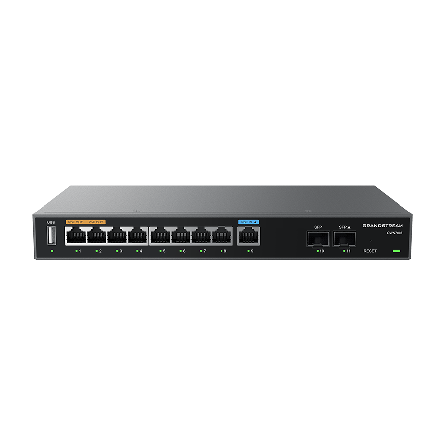 ROTEADOR MULTI WAN VPN 9 PORTAS GIGABIT + 2 PORTAS SFP (GWN7003)