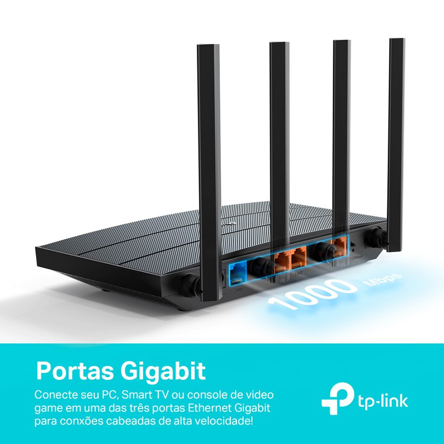 ROTEADOR WIRELESS DUAL BAND AX1500 WI-FI6 4 PORTAS GIGABIT (AX12) — imagem 3