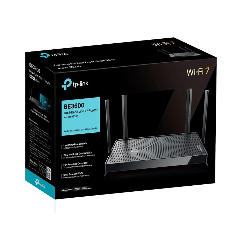 ROTEADOR WIRELESS DUAL-BAND BE3600 WI-FI7 2 PORTAS 2.5G + 3 PORTAS 1G (ARCHER BE230) — imagem 5