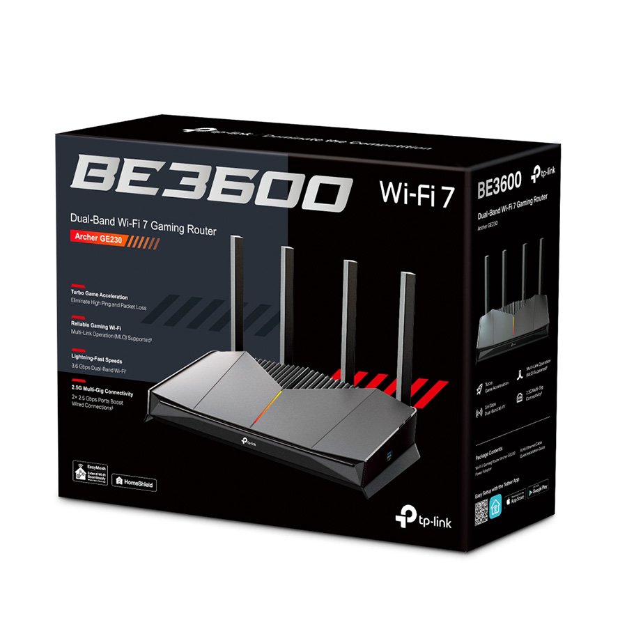 ROTEADOR WIRELESS DUAL-BAND BE3600 WI-FI7 2 PORTAS DE 2.5G (ARCHER GE230) — imagem 2