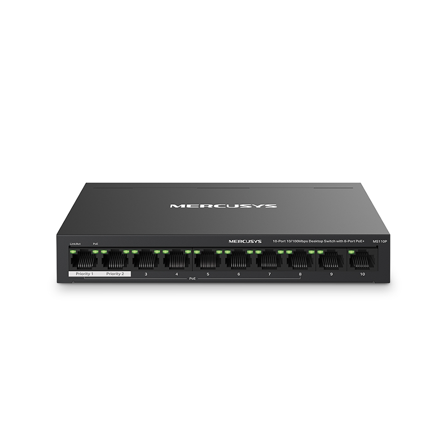 SWITCH 10 PORTAS FAST C/ 8 PORTAS POE+ (MS110P)