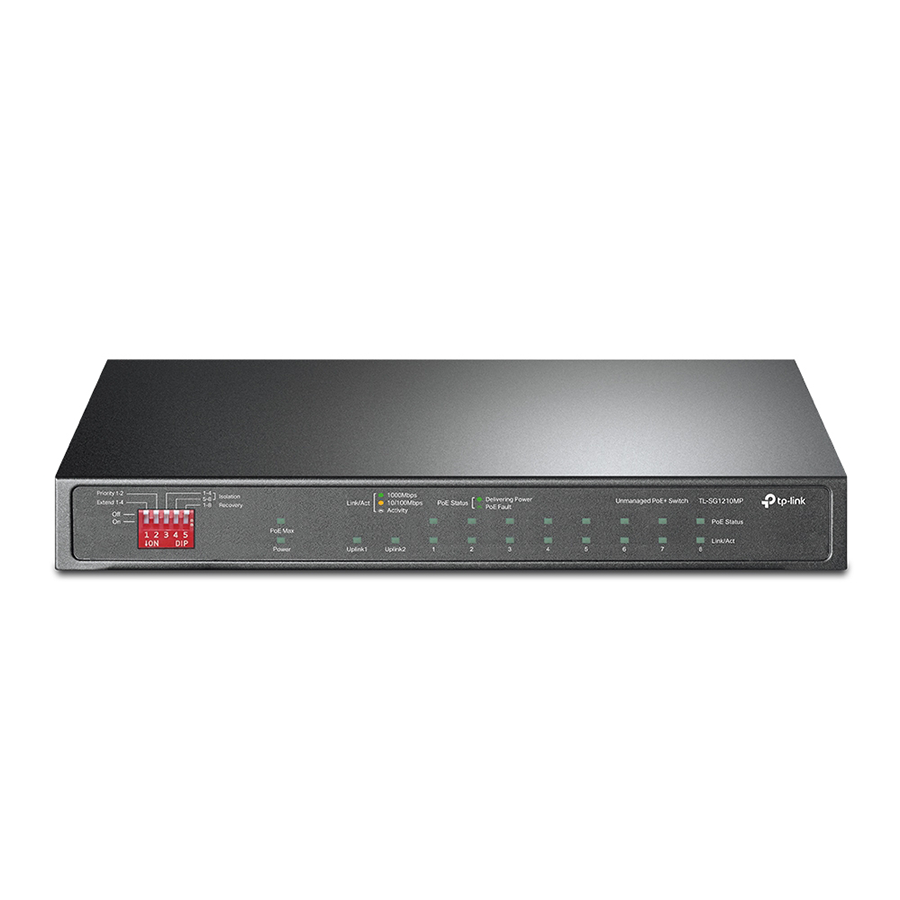SWITCH 10 PORTAS GIGABIT C/ 8 PORTAS POE+ (TL-SG1210MP) — imagem 4