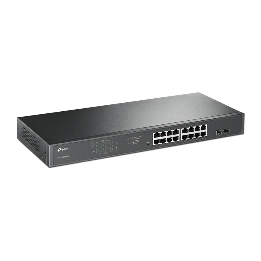 SWITCH 16 PORTAS GIGABIT EASY SMART POE+ E 2 SFP (TL-SG1218MPE)