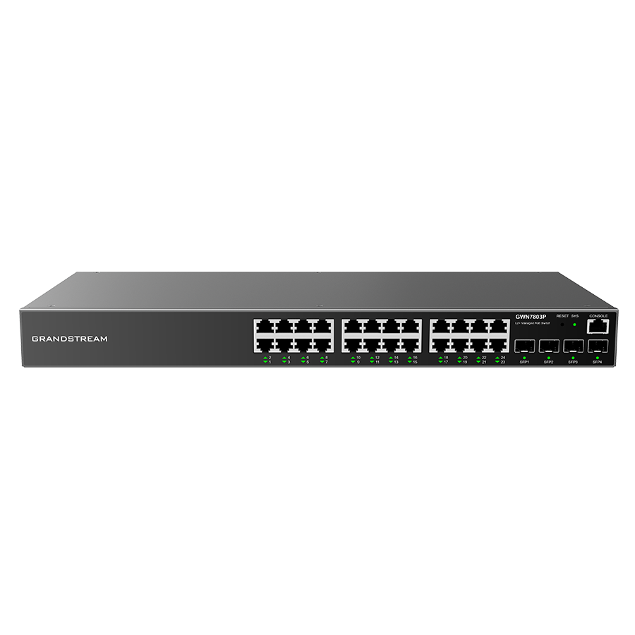 SWITCH 24 PORTAS POE GIGABIT + 4 SFP GERENCIÁVEL LAYER 2+ (GWN7803P) — imagem 6