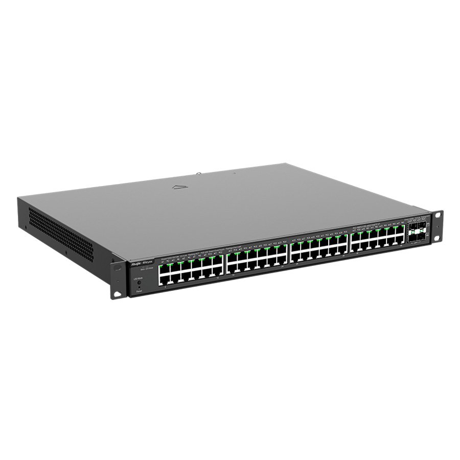 SWITCH 48 PORTAS POE GE + 4 PORTAS SFP GERENCIAVEL (L2) RG-NBS3100-48GT4SFP-P