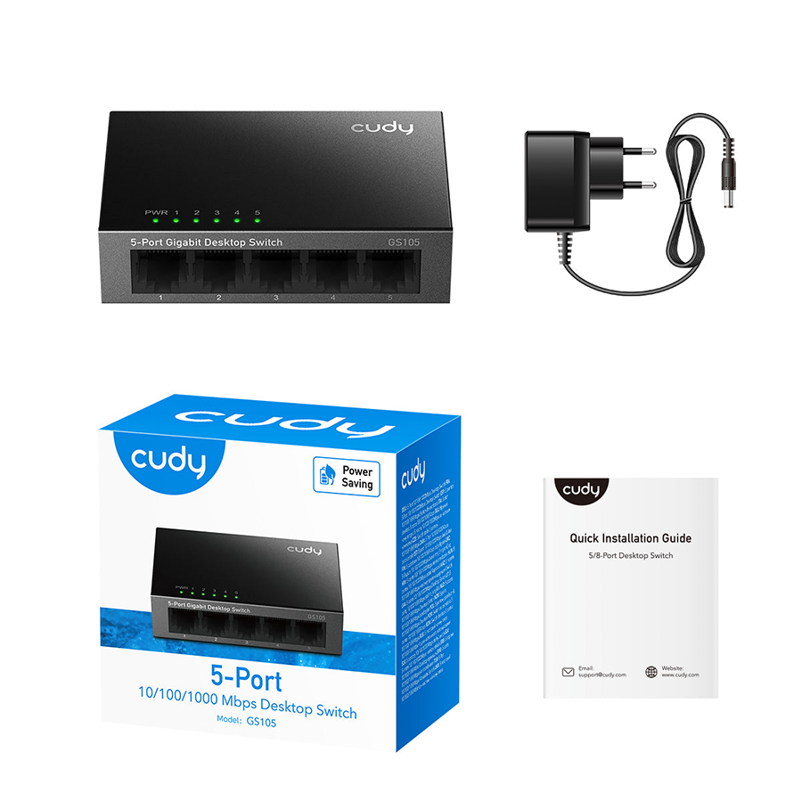 SWITCH 5 PORTAS GIGABIT CASE METAL (GS105) — imagem 2