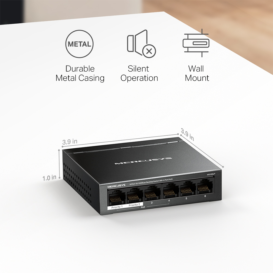 SWITCH 6 PORTAS FAST C/ 4 PORTAS POE (MS106LP) — imagem 3
