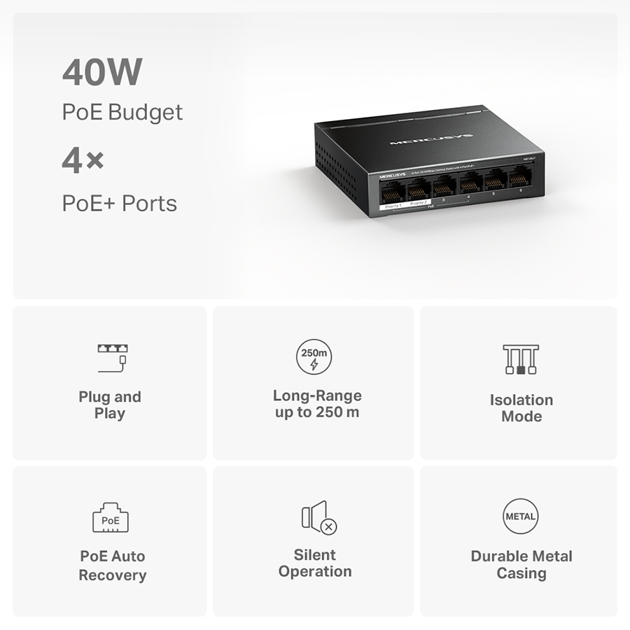 SWITCH 6 PORTAS FAST C/ 4 PORTAS POE (MS106LP) — imagem 9