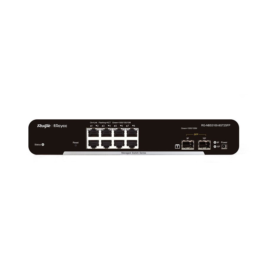 SWITCH 8 PORTAS GE + 2 PORTAS SFP GERENCIÁVEL (L2) RG-NBS3100-8GT2SFP — imagem 4