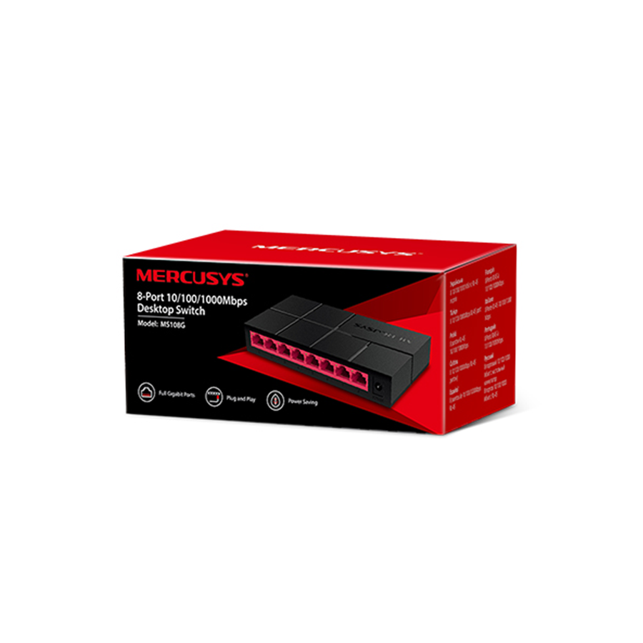 SWITCH 8 PORTAS GIGABIT (MS108G) — imagem 2