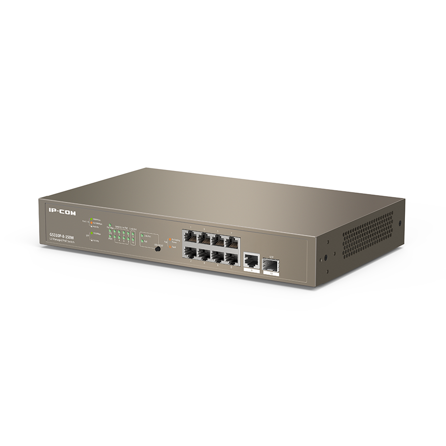 SWITCH 8 PORTAS GIGABIT POE GERENCIAVEL LAYER-3 (G5310P-8-150W)