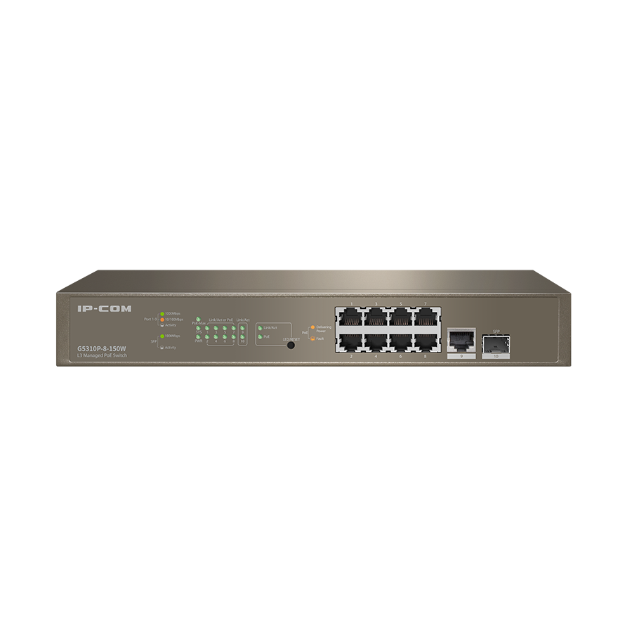 SWITCH 8 PORTAS GIGABIT POE GERENCIAVEL LAYER-3 (G5310P-8-150W) — imagem 4
