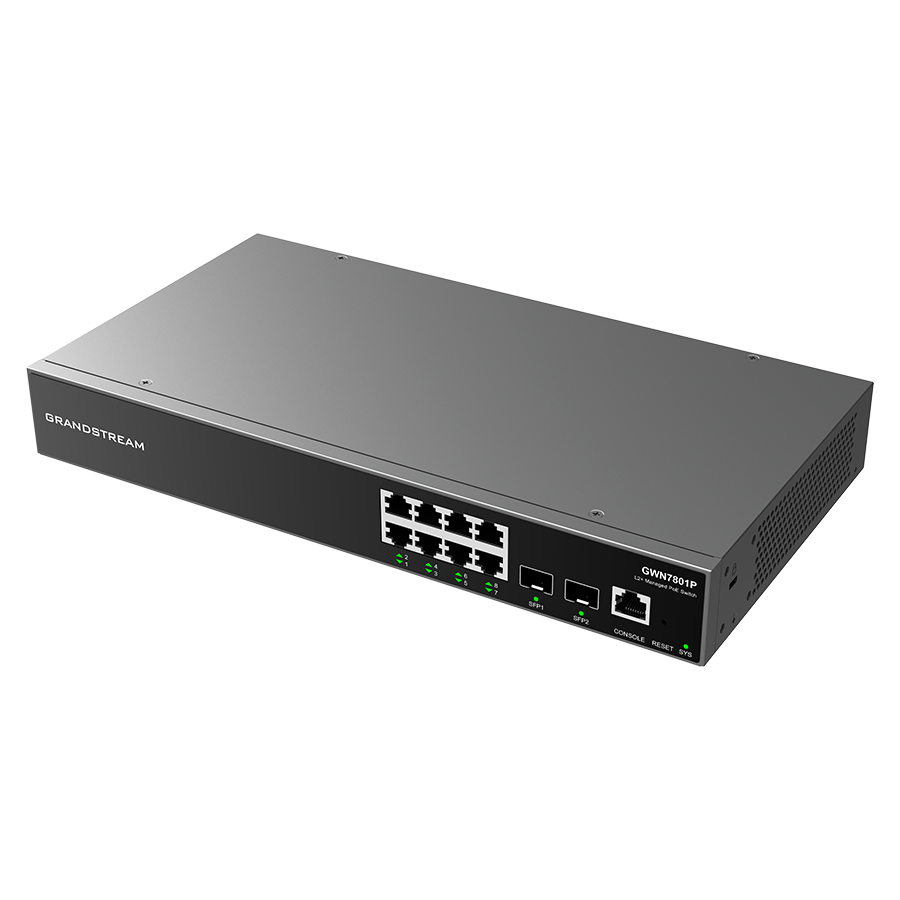 SWITCH 8 PORTAS POE GIGABIT + 2 SFP GERENCIÁVEL LAYER 2+ (GWN7801P) — imagem 3