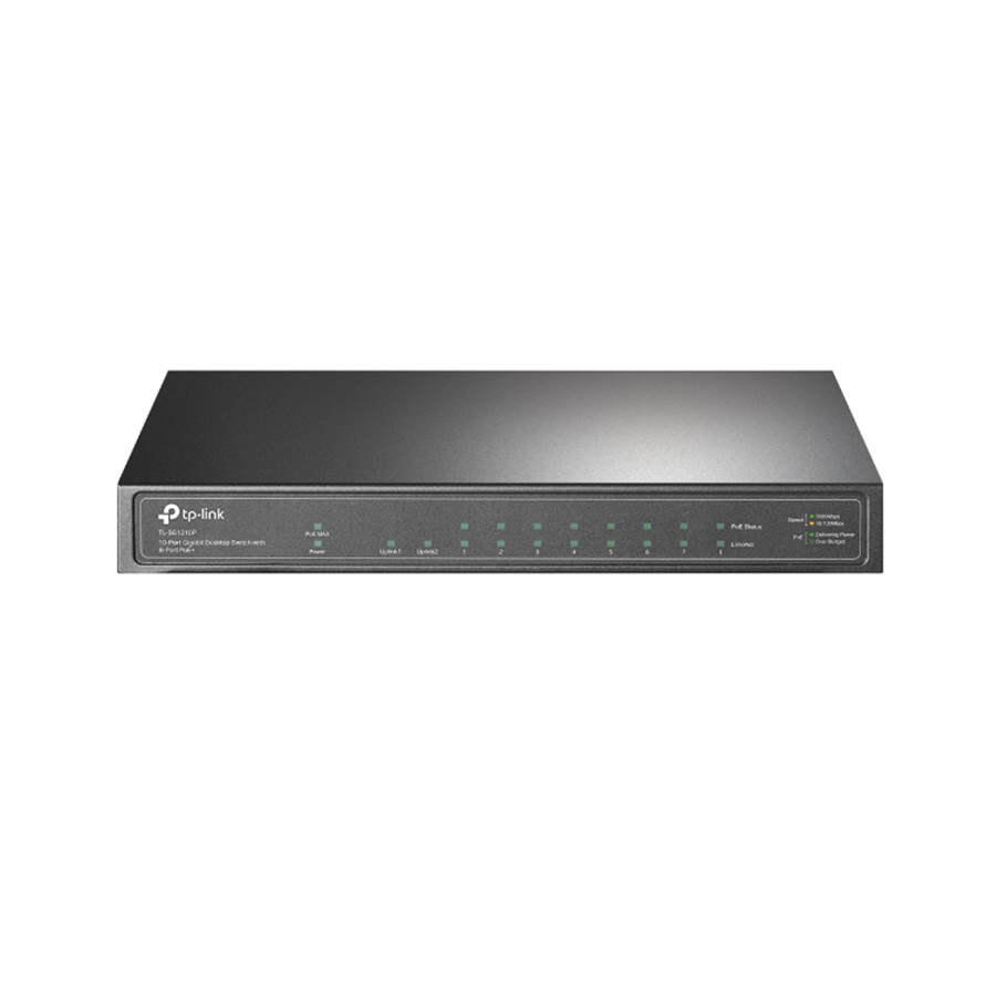 SWITCH DE MESA GIGABIT 10 PORTAS COM 8 PORTAS PoE+ (TL-SG1210P) — imagem 4