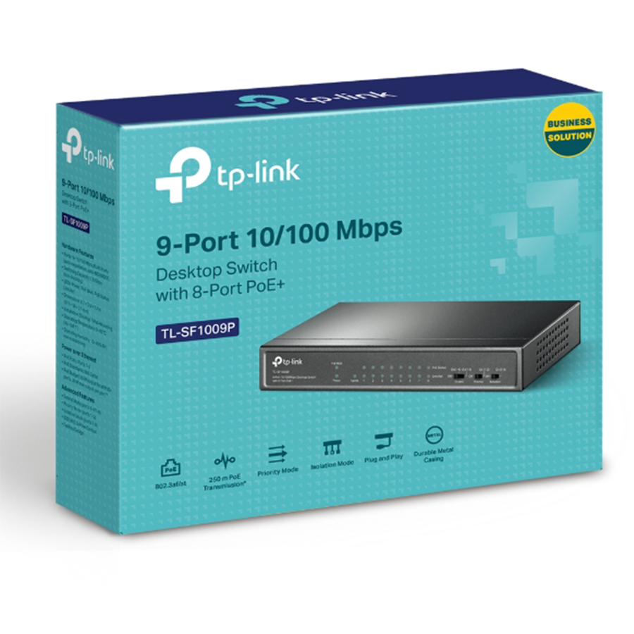 SWITCH FAST 9 PORTAS COM 8 PORTAS POE (TL-SF1009P) — imagem 3