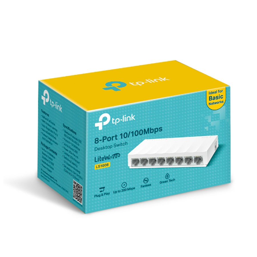 SWITCH FAST ETHERNET 8 PORTAS LITEWAVE (LS1008)
