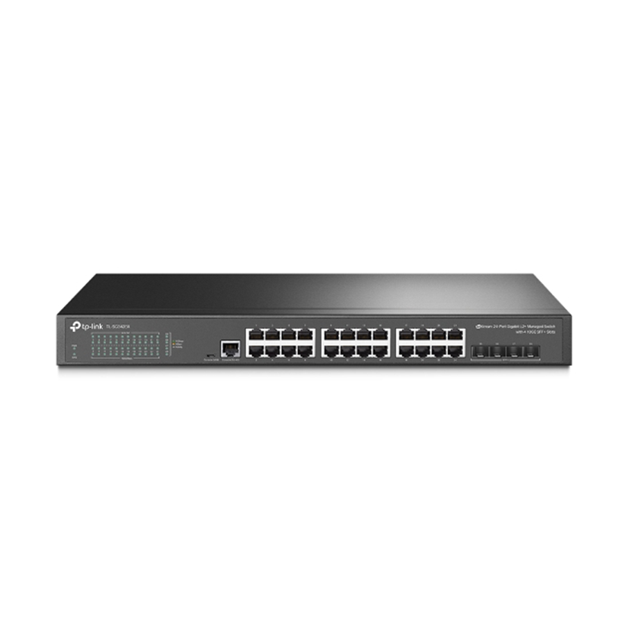 SWITCH GIGABIT 24 PORTAS JETSTREAM L2 COM 4 SFP DE 10GBPS (TL-SG3428X)