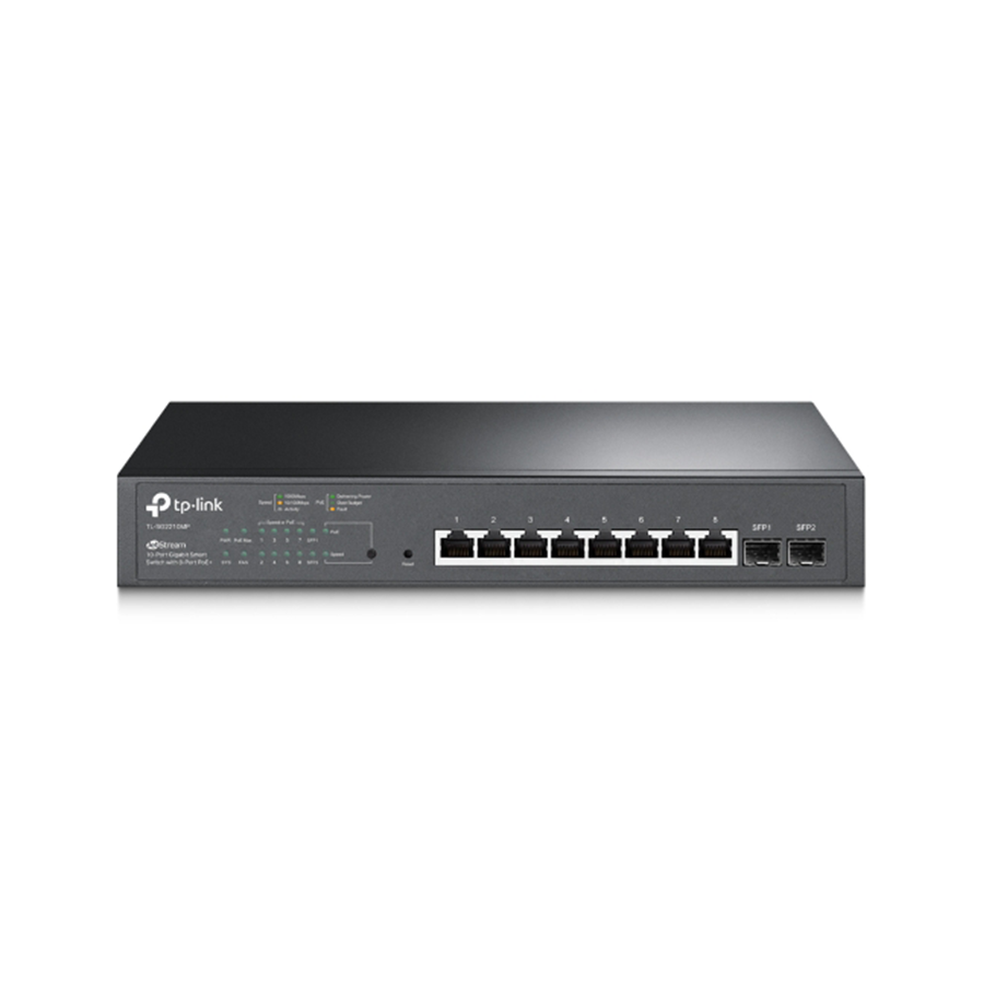 SWITCH GIGABIT 8 PORTAS POE+ E 2 SLOTS SFP SMART JETSTREAM (TL-SG2210MP)