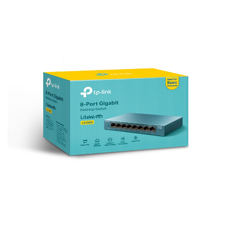 SWITCH GIGABIT ETHERNET 8 PORTAS LITEWAVE (LS108G)