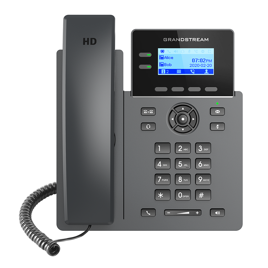 TELEFONE IP COM 2 LINHAS E 4 CONTAS SIP POE SEM FONTE (GRP2602P)
