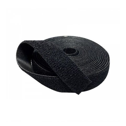 VELCRO DUPLA FACE PARA FIXAÇÃO DE CABOS PRETO