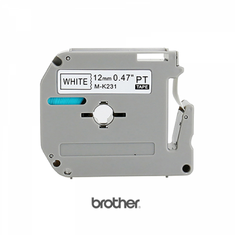 ETIQUETA PARA ROTULADOR – MK231 (12MM / PRETO NO BRANCO)
