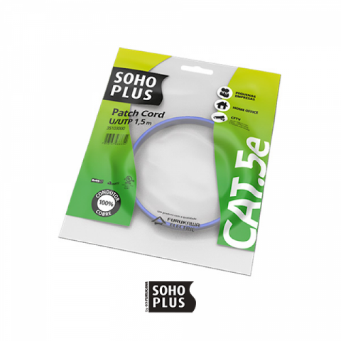 PATCH CORD U/UTP SOHOPLUS CAT5E CMX T568A/B
