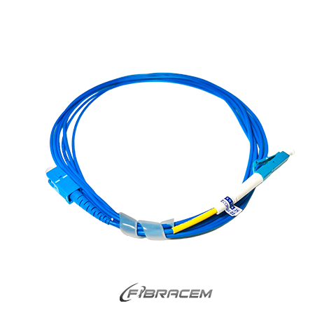 CORDÃO ÓPTICO SM SIMPLEX LC-UPC/SC-UPC G657A 2MM 2.5M AZUL