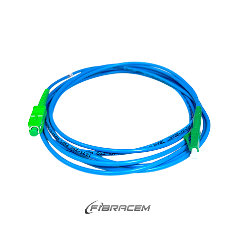 CORDÃO ÓPTICO SM SIMPLEX LC-APC/SC-APC G652-D 3MM 2.5M AZUL
