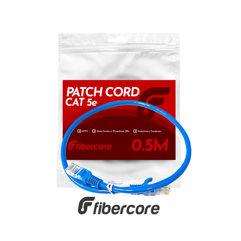 PATCH CORD U/UTP 24AWG CAT5E 0.5M – AZUL